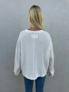 Free People | Dawson Pocket Thermal | Clean Ivory | Back | Vagabond | Apparel | Boutique