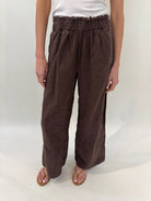 Free People | Days End Linen Pull On Pants Double Espresso | Vagabond | Apparel | Boutique