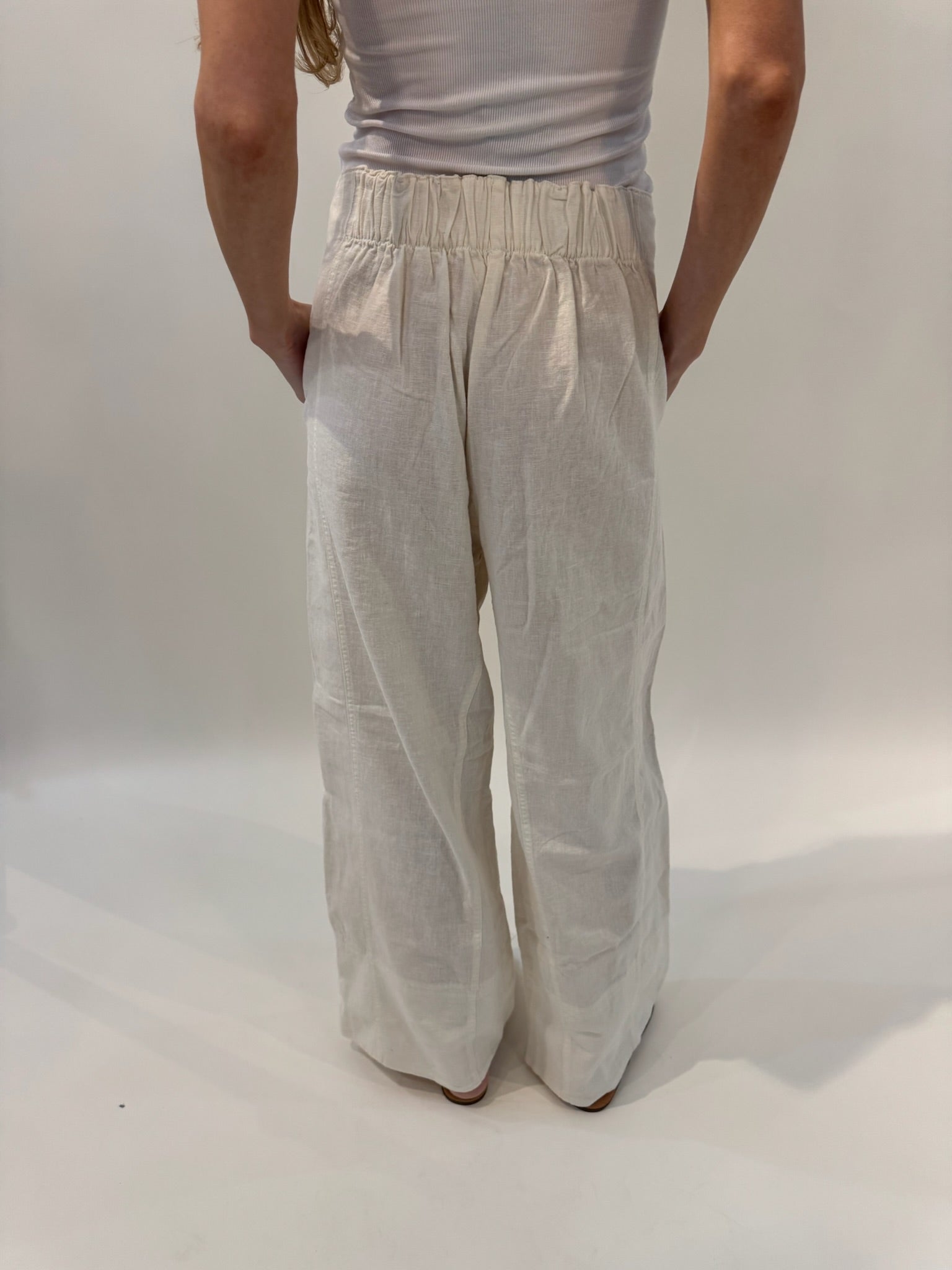 Free People | Days End Linen Pull On Pants | Clean Ivory | Vagabond | Apparel | Boutique
