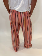 Free People | Days End Solar Linen Stripe Pant | Coral | Vagabond | Apparel | Boutique