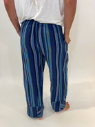 Free People | Days End Solar Linen Stripe Pant | Navy | Vagabond | Apparel | Boutique