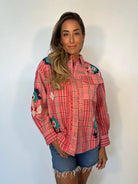 Free People |  Embroidered Sashiko Top | Vagabond | Apparel | Boutique