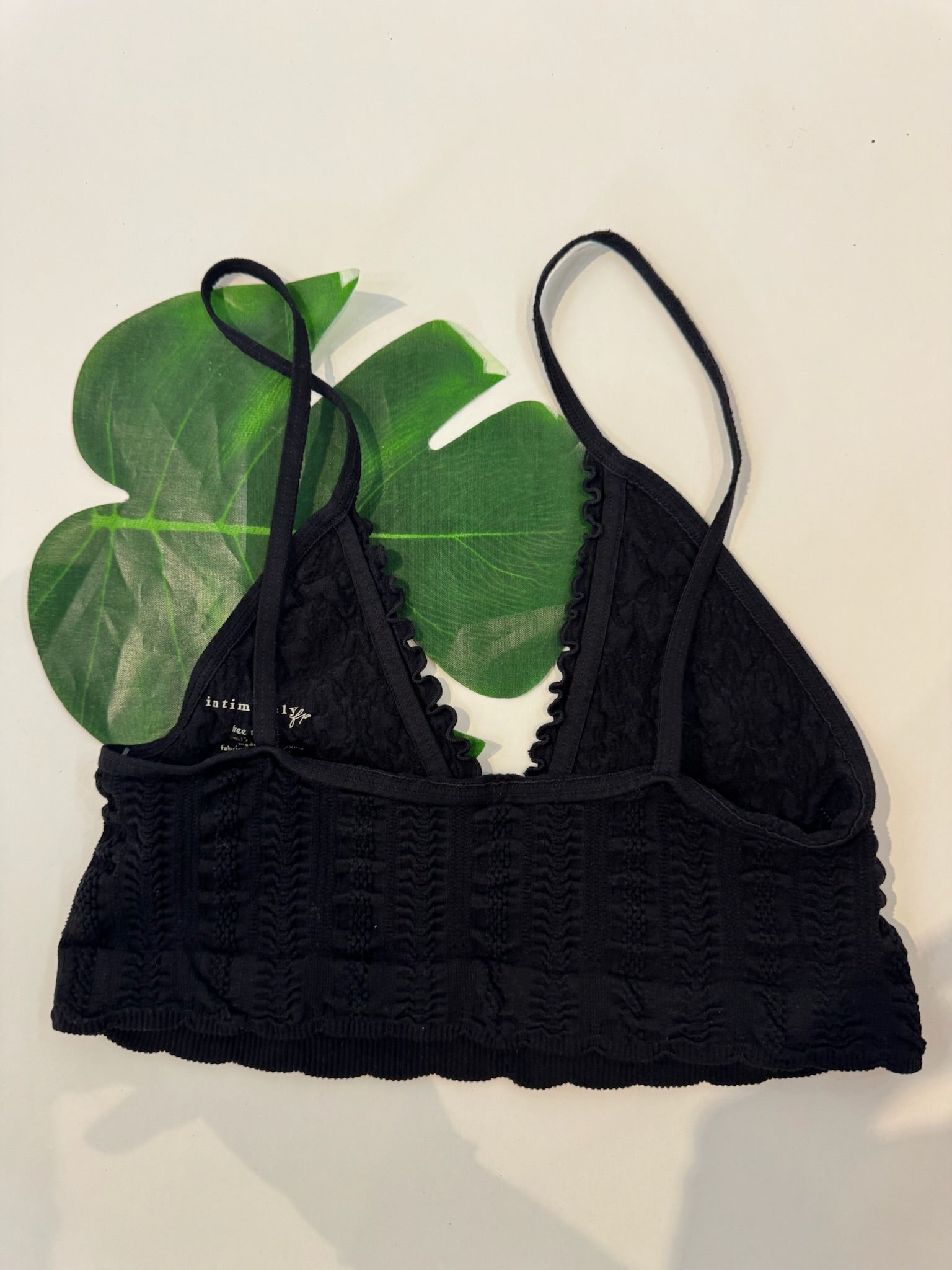 Free People | Heirloom Seamless Bralette | Black | Back | Vagabond | Apparel | Boutique