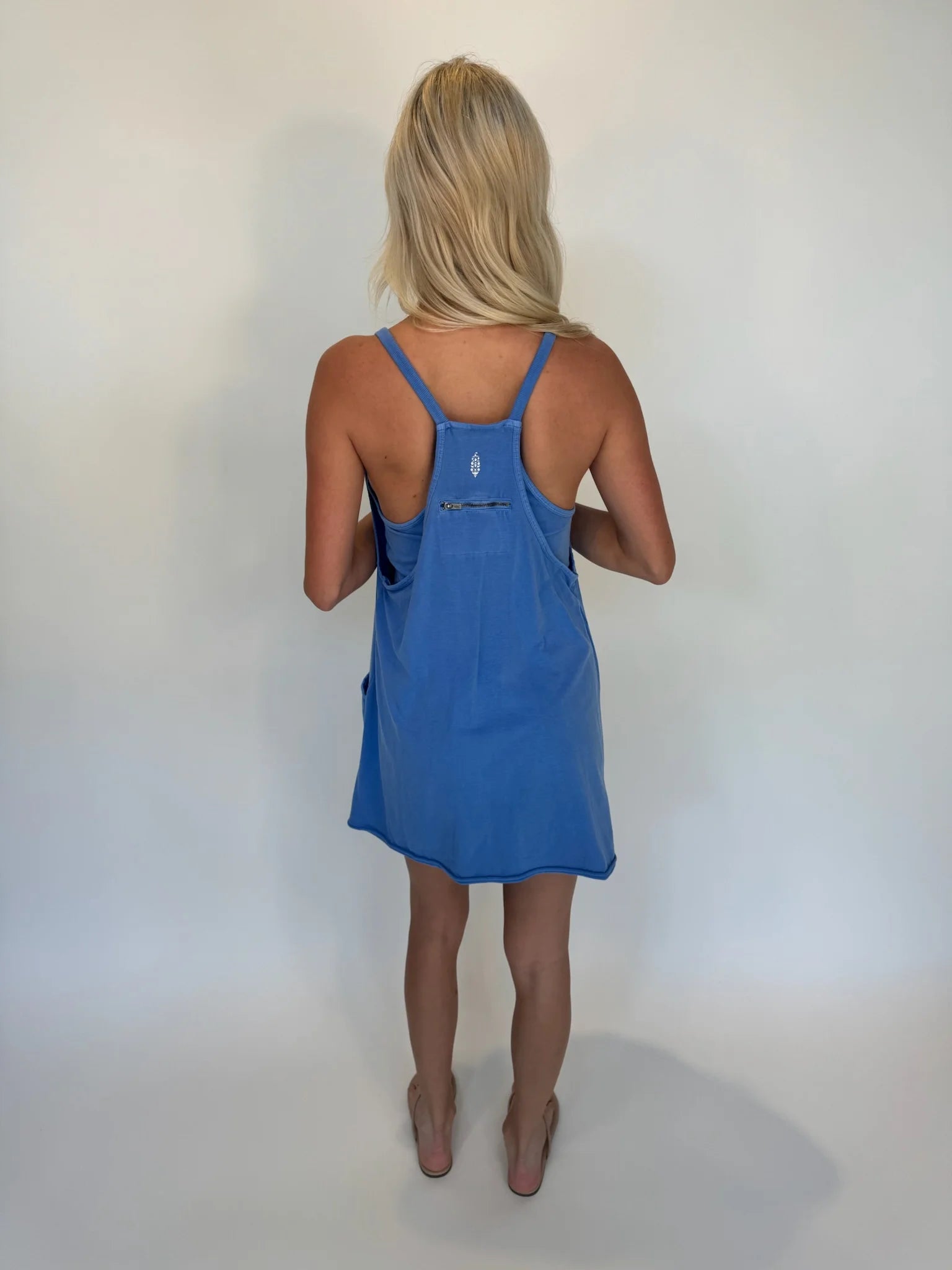 Free People | Hot Shot Mini Dress | Blue | Back | Vagabond | Apparel | Boutique