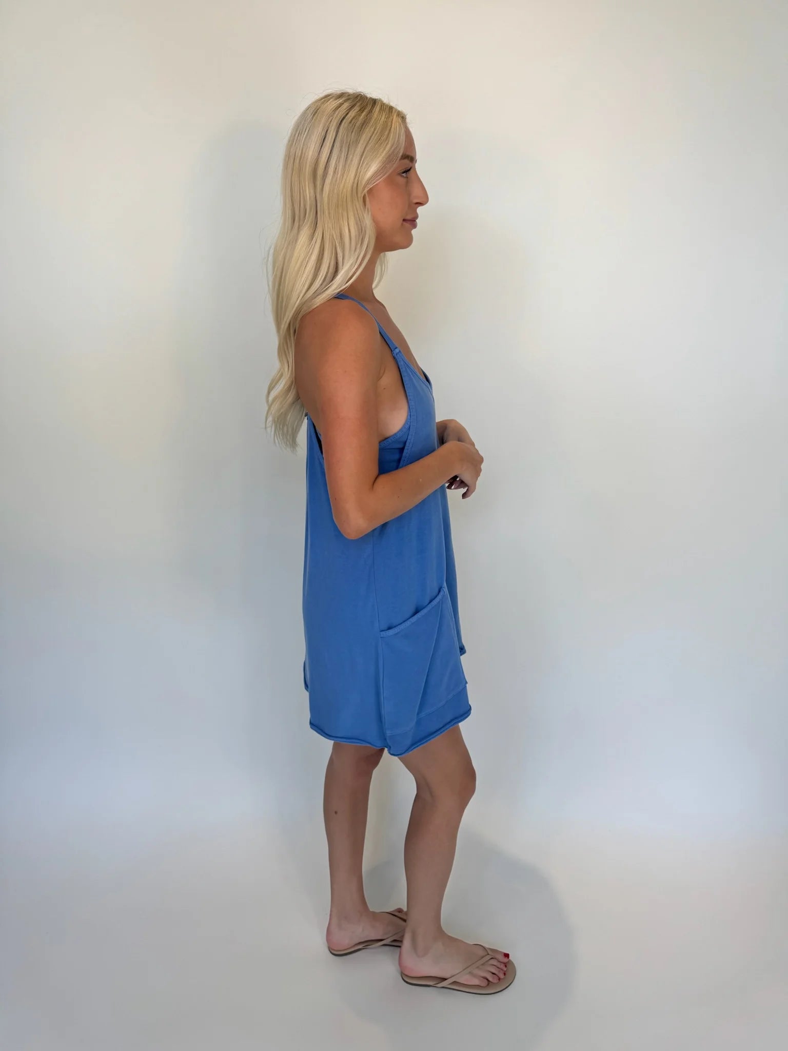 Free People | Hot Shot Mini Dress | Blue | Side | Vagabond | Apparel | Boutique