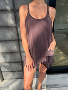 Free People | Hot Shot Mini Dress | Chocolate | Close | Vagabond | Apparel | Boutique