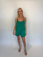Free People | Hot Shot Mini Dress | Green | Model | Vagabond | Apparel | Boutique