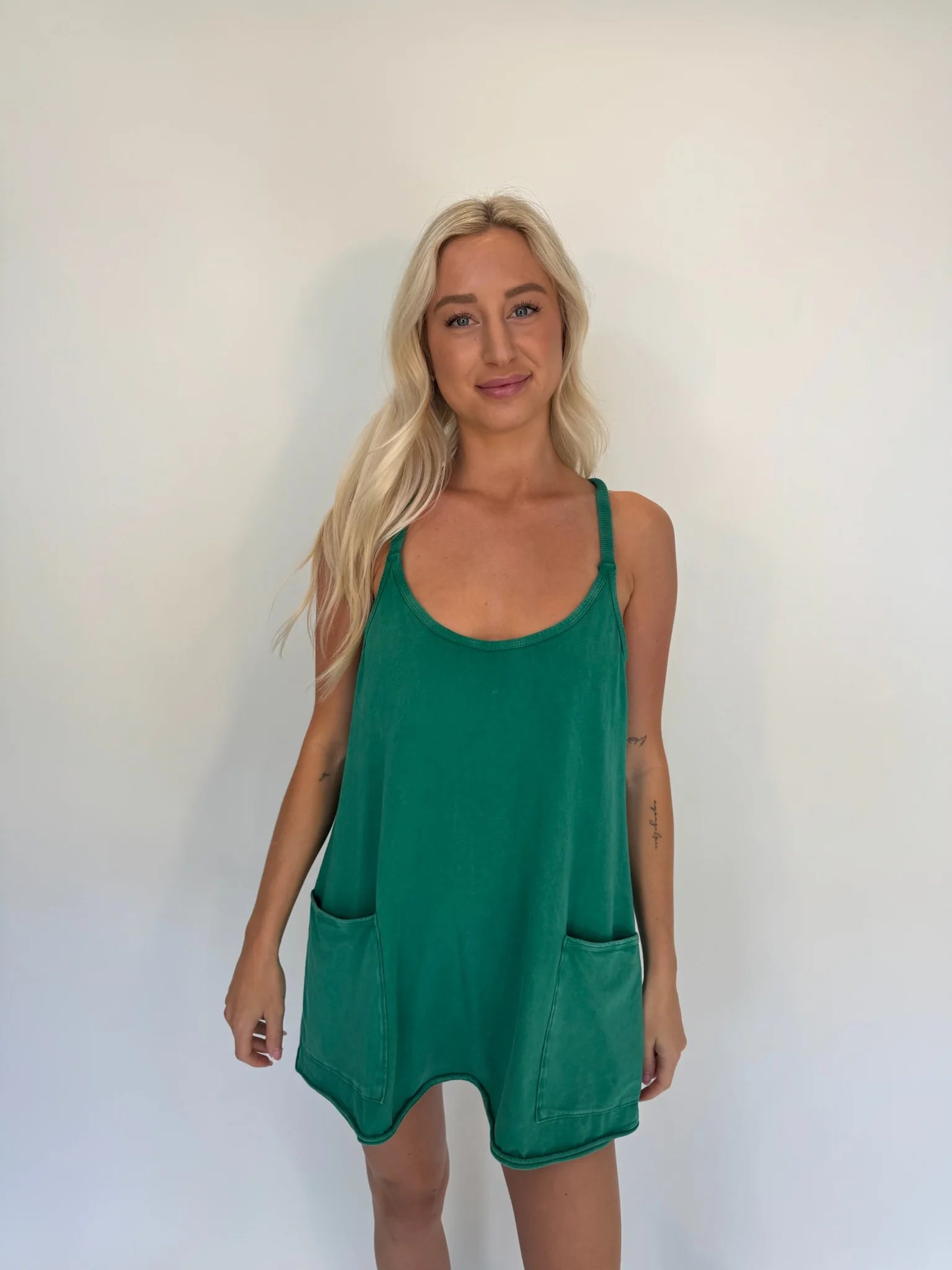 Free People | Hot Shot Mini Dress | Green | Front | Vagabond | Apparel | Boutique