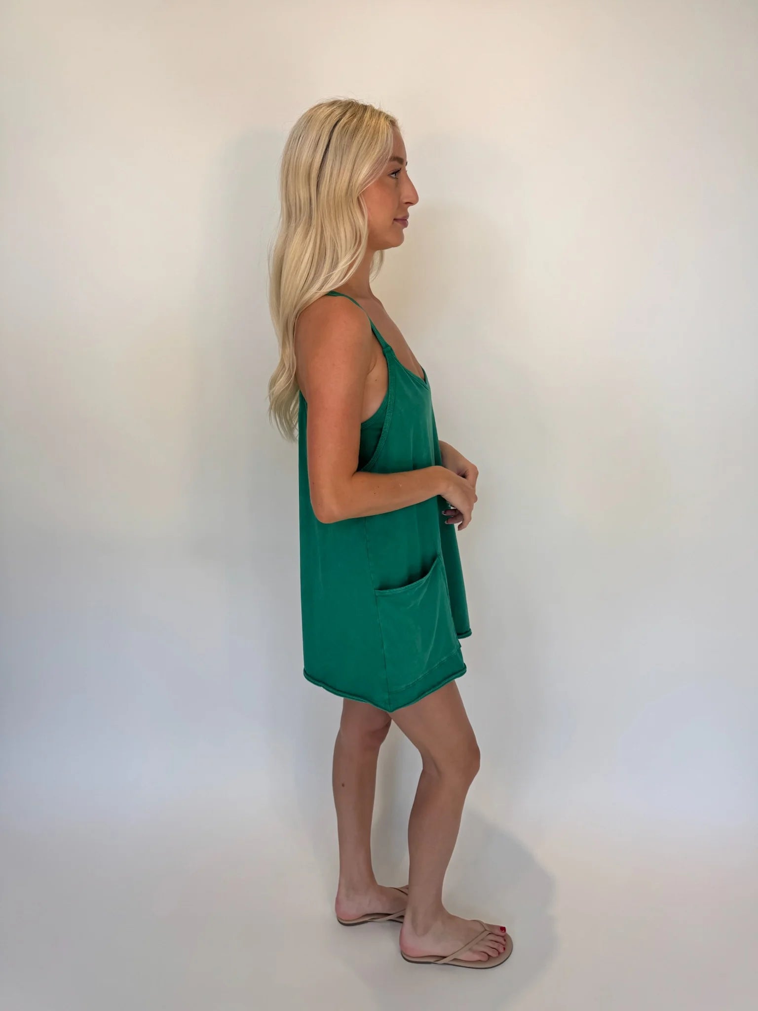 Free People | Hot Shot Mini Dress | Green | Side | Vagabond | Apparel | Boutique