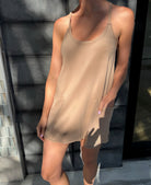 Free People | Hot Shot Mini Dress | Mocha | Close | Vagabond | Apparel | Boutique