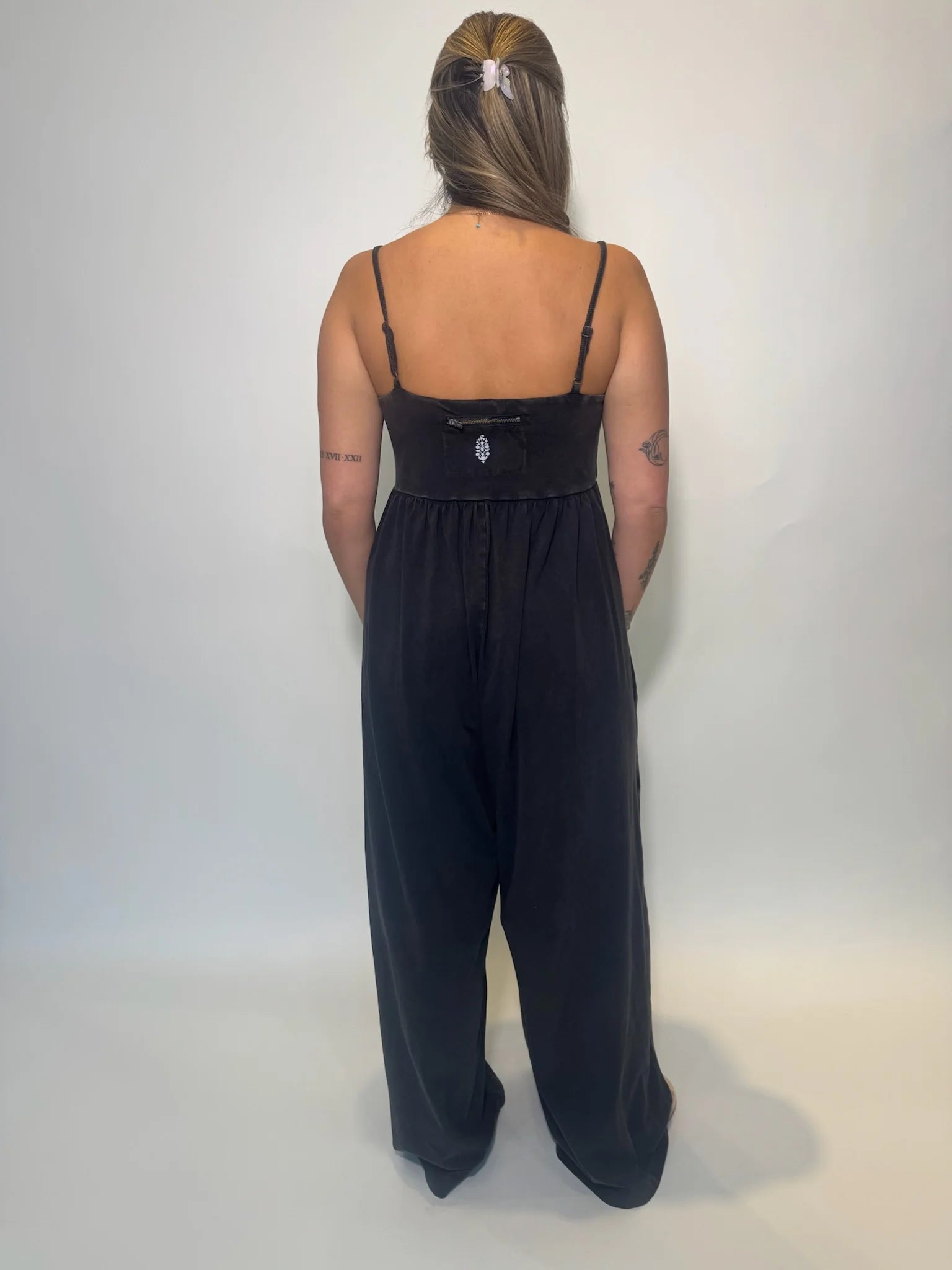 Free People | Hot Shot Strappy Onesie | Black | Back | Vagabond | Apparel | Boutique