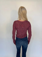 Free People | Jae Knit Long Sleeve Top | Back | Vagabond | Apparel | Boutique