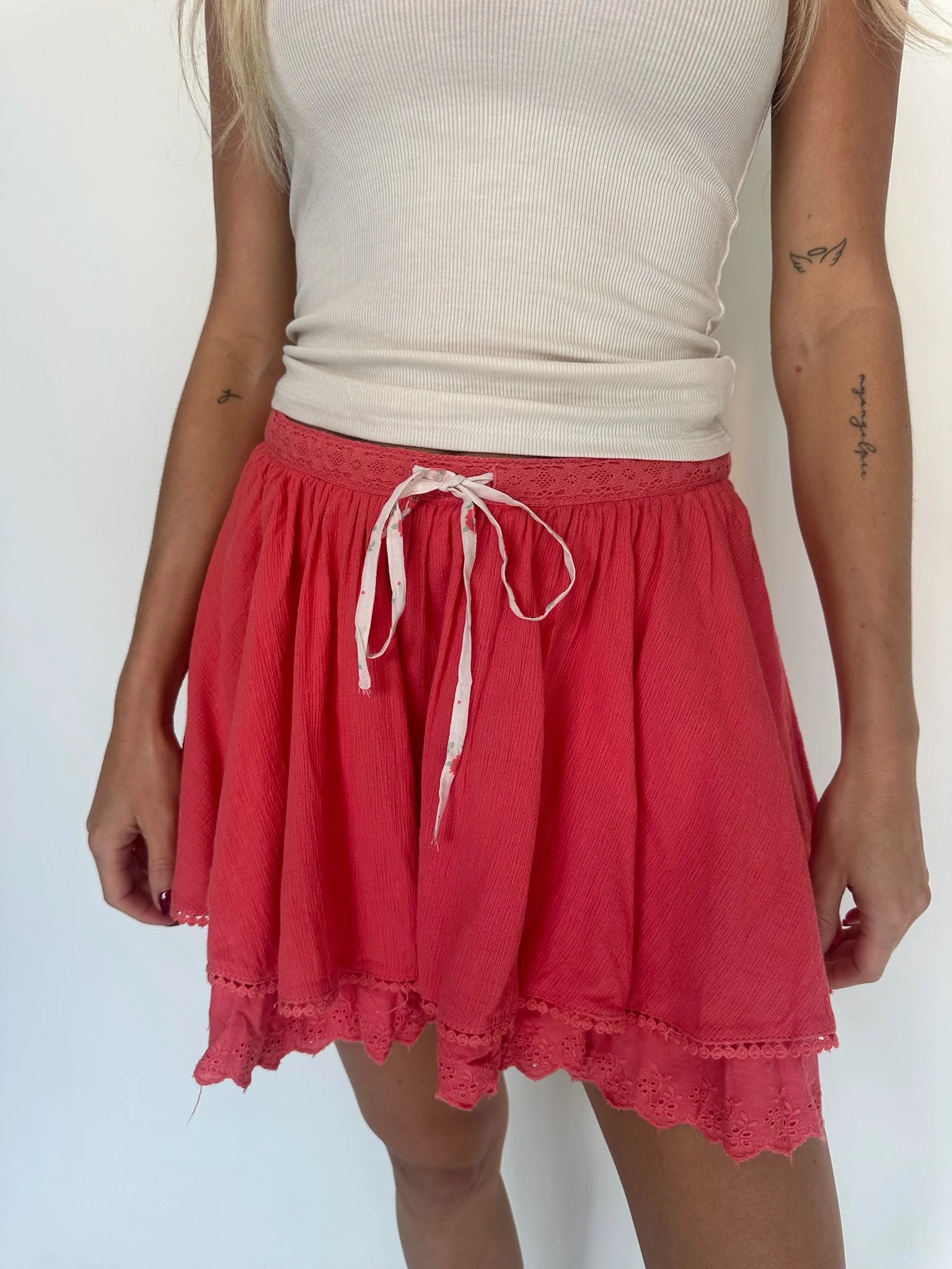 Free People | Lady Tulip | Mini Skirt | Coral  | Vagabond | Apparel | Boutique