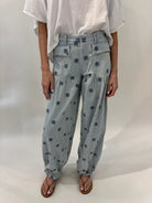 Free People | Lotus Embroidered Railroad Jean | Vagabond | Apparel | Boutique