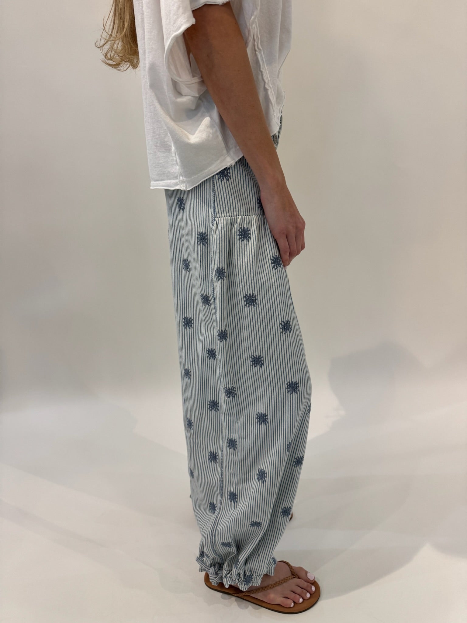 Free People | Lotus Embroidered Railroad Jean | Vagabond | Apparel | Boutique