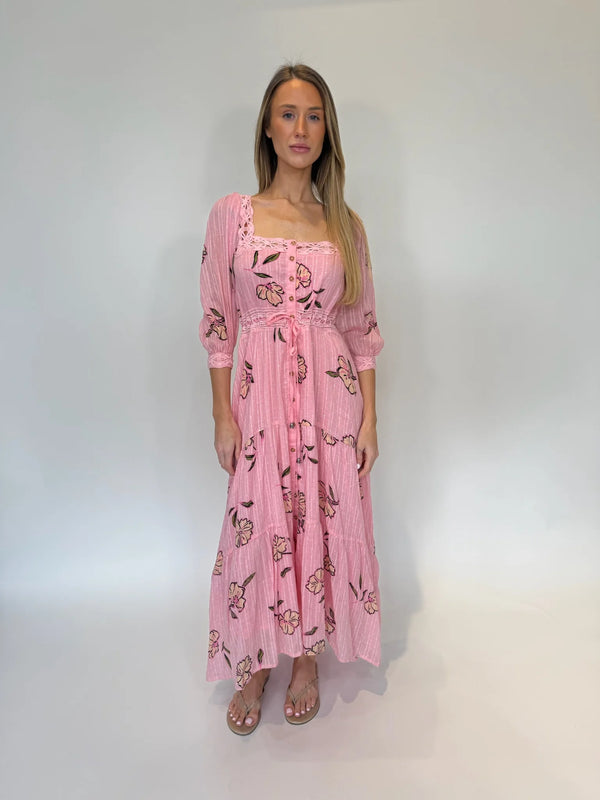 chinese dress ladies Free People Morning Meadows Long Sleeve Maxi – Vagabond Apparel Boutique
