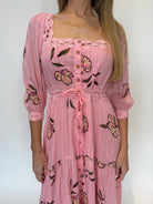 Free People | Morning Meadows Long Sleeve Maxi | Close |  Vagabond | Apparel | Boutique