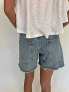 Free People | Moxie Shorts | Truest Blue | Back | Vagabond | Apparel | Boutique