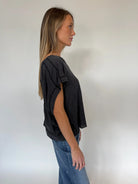 Free People | My Time Tee | Black | Side | Vagabond | Apparel | Boutique