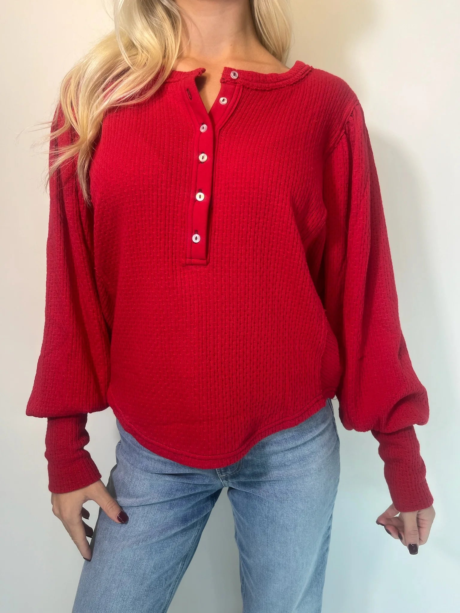 Free People | Quinn Knit Top | Salsa | Close | Vagabond | Apparel | Boutique