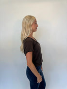 Free People | Take 2 Tee | Espresso | Side | Vagabond | Apparel | Boutique