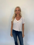 Free People | Take 2 Tee | Ivory | Model | Vagabond | Apparel | Boutique