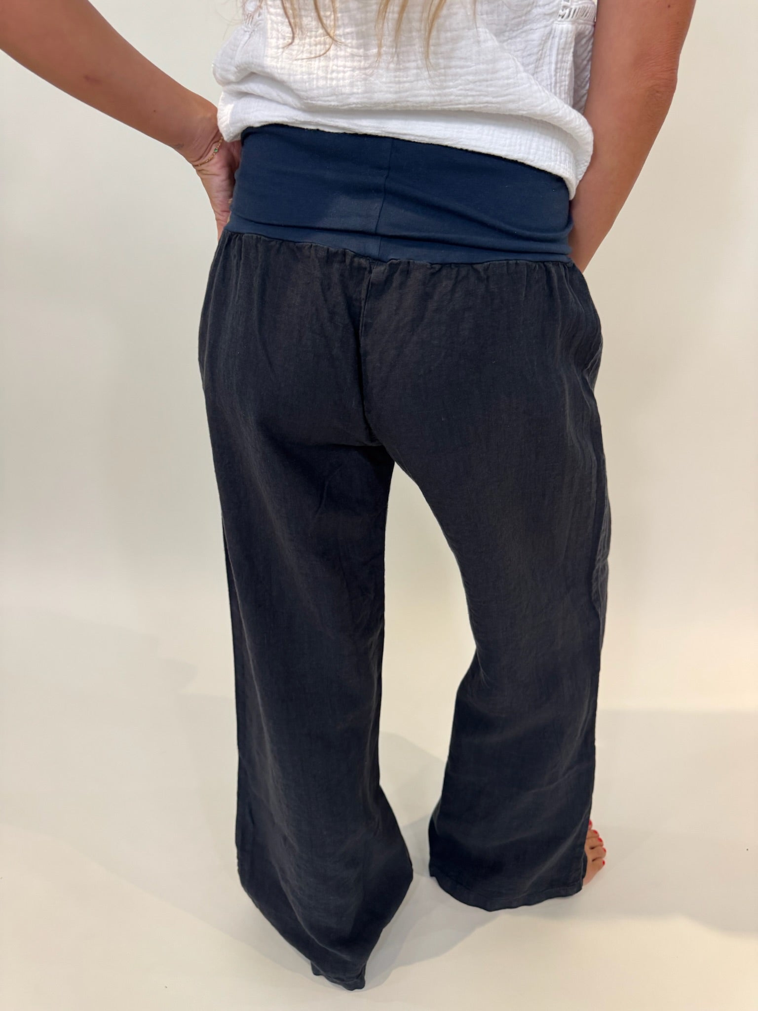 Fresh Laundry | Foldover Linen Pants | Vagabond | Apparel | Boutique