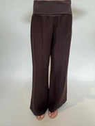 Fresh Laundry | Foldover Linen Pants Coffee | Vagabond | Apparel | Boutique