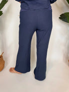 Fresh Laundry | Foldover Linen Pants | Navy | Back | Vagabond | Apparel | Boutique
