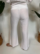 Fresh Laundry | Foldover Linen Pants | White | Back | Vagabond | Apparel | Boutique