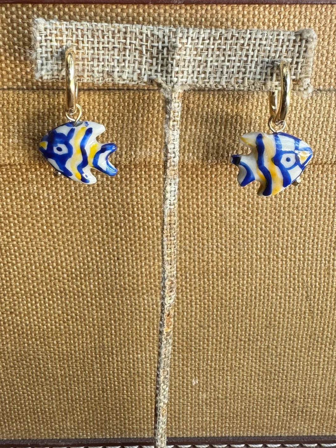 GSA | Ceramic Fish Charm Huggie Hoops | Vagabond | Apparel | Boutique