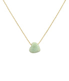 GSA |  Kid Stone Heart Pendant Necklace | Mint | Vagabond | Apparel | Boutique