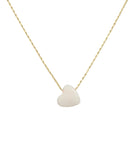 GSA |  Kid Stone Heart Pendant Necklace | White | Vagabond | Apparel | Boutique