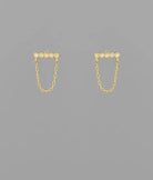 GSA | Pave Bar Link Chain Earrings | Vagabond | Apparel | Boutique