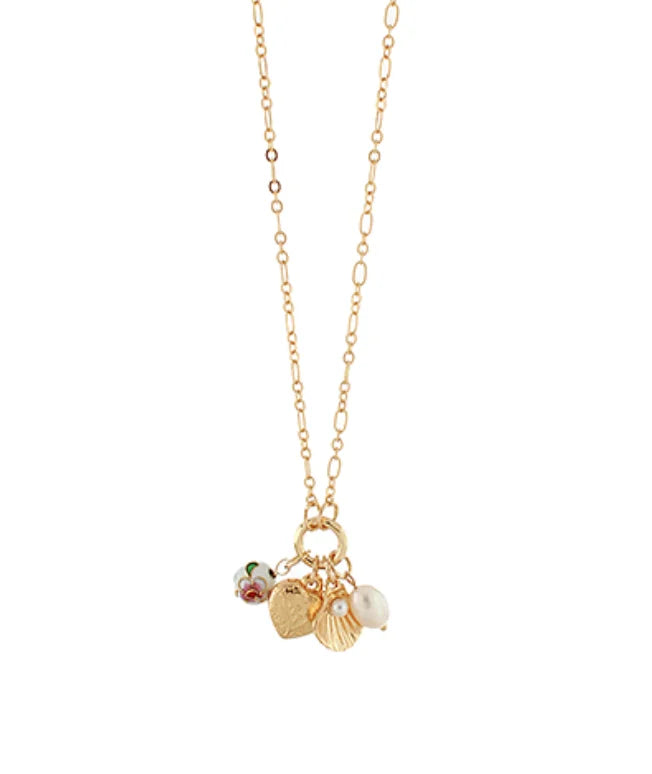 GSA | Pearl in Shell & Multi Pendant Necklace | Vagabond | Apparel | Boutique