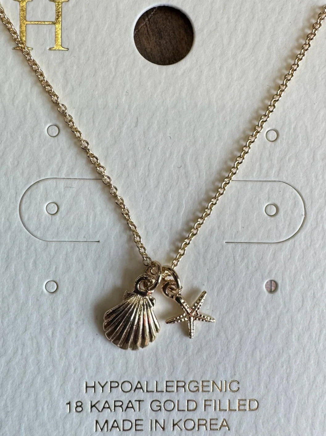GSA | Shell & Pendant Starfish Necklace | Vagabond | Apparel | Boutique