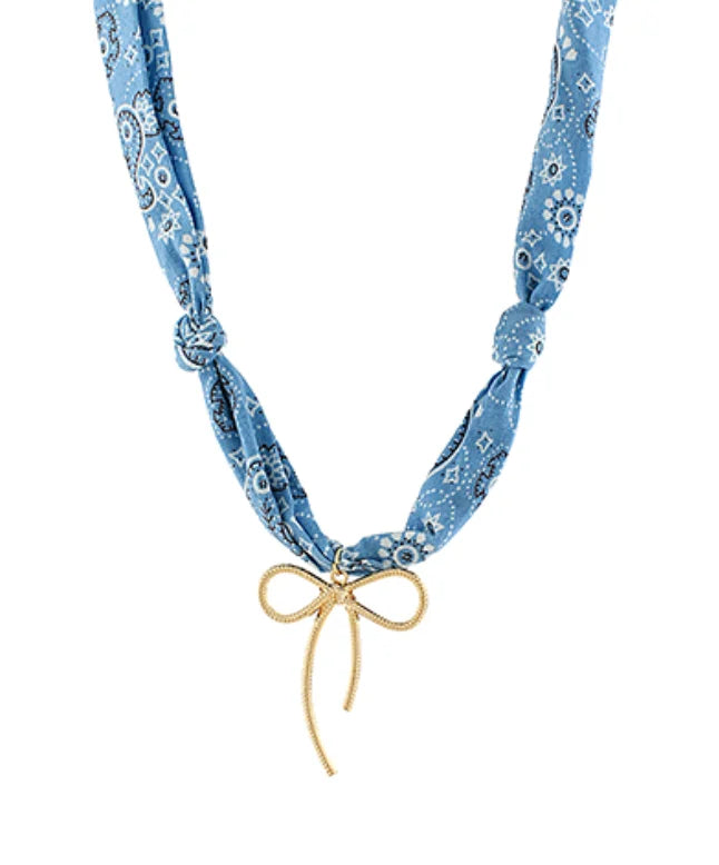 GSA | Textured Bow Pendant Necklace | Vagabond | Apparel | Boutique