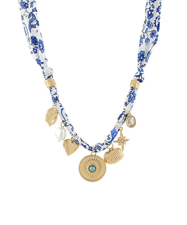 GSA | Textured Round & Multi Charm Necklace | Vagabond | Apparel | Boutique