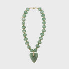 Gemelli | Athens Green Beaded Necklace W/Heart Charm | Vagabond | Apparel | Boutique