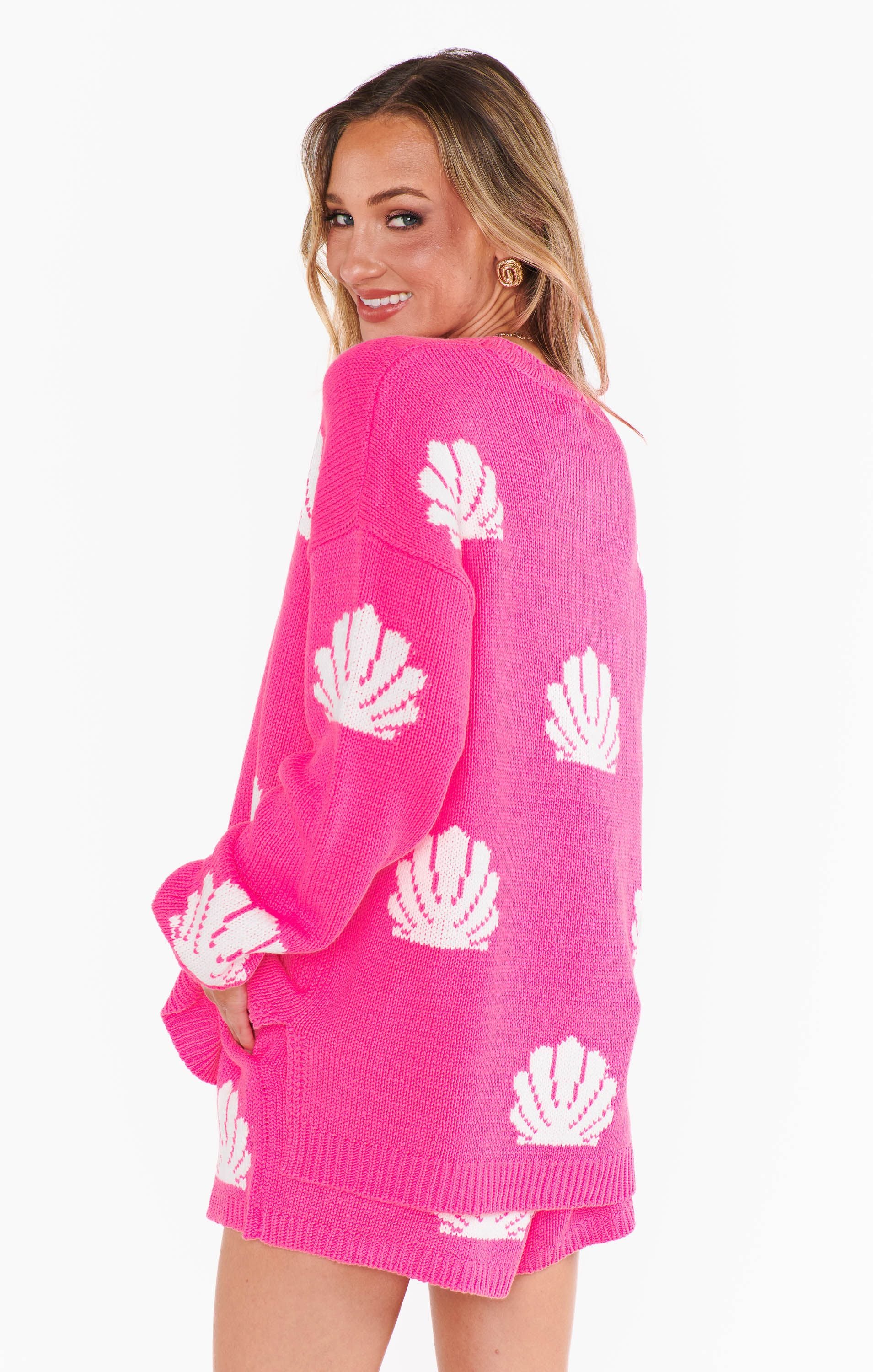 Show Me Your Mumu Go To Sweater Hot Pink Shell Knit | Vagabond Apparel Boutique