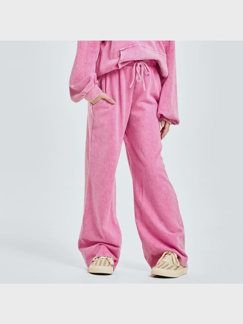 Good Girl Mineral Wash Wide Leg Sweatpants