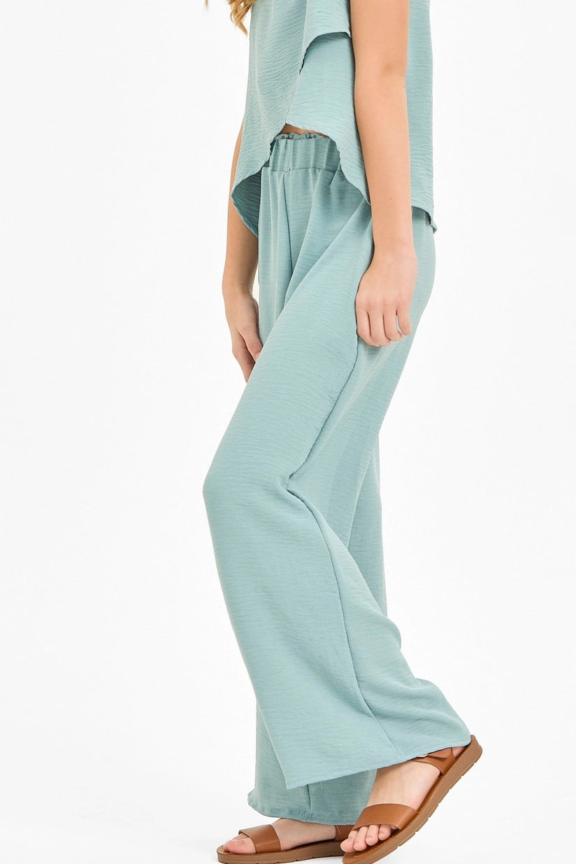 Good | Girl | Wide | Leg | Pants | Sage | Vagabond | Apparel | Boutique