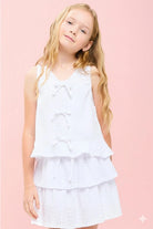 Good Girl |  Embroidered Eyelet Ruffled Vest | White | Vagabond | Apparel | Boutique