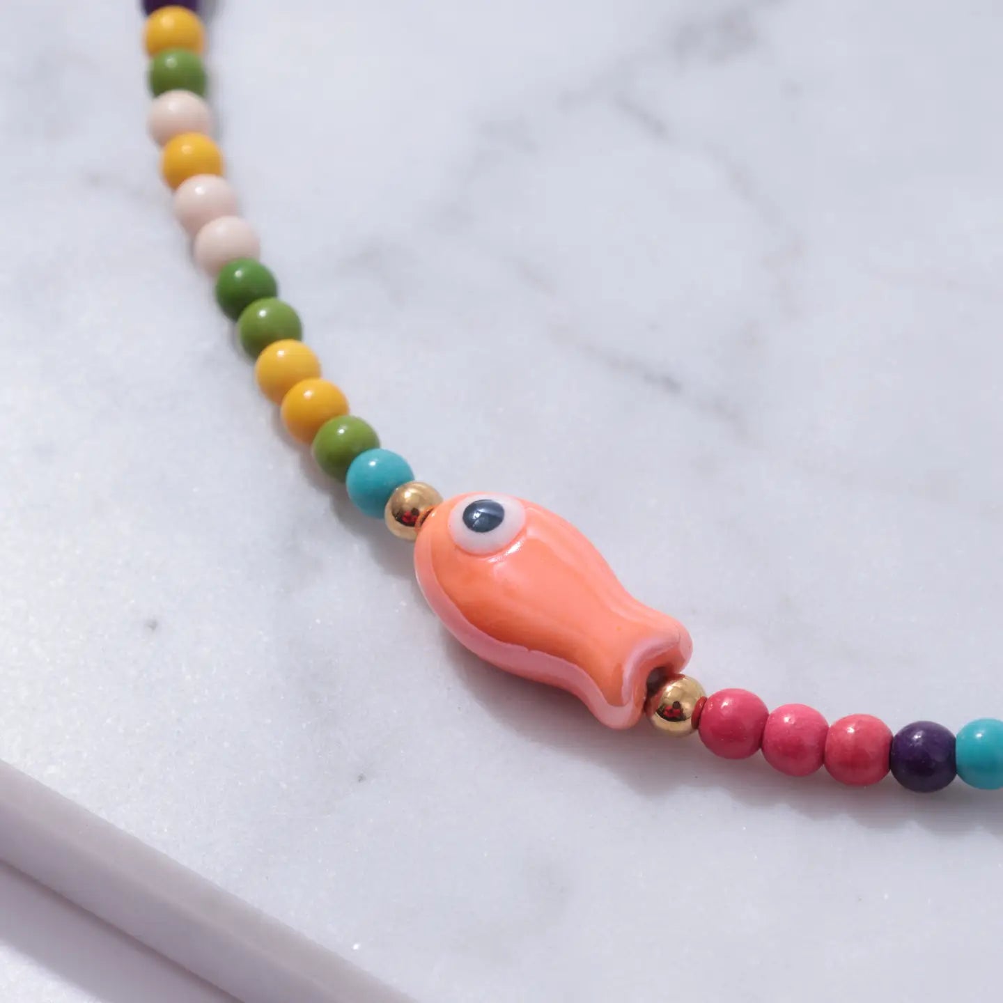 Haven | Good Luck Fish Bahama Wood Bead Necklace | Vagabond | Apparel | Boutique