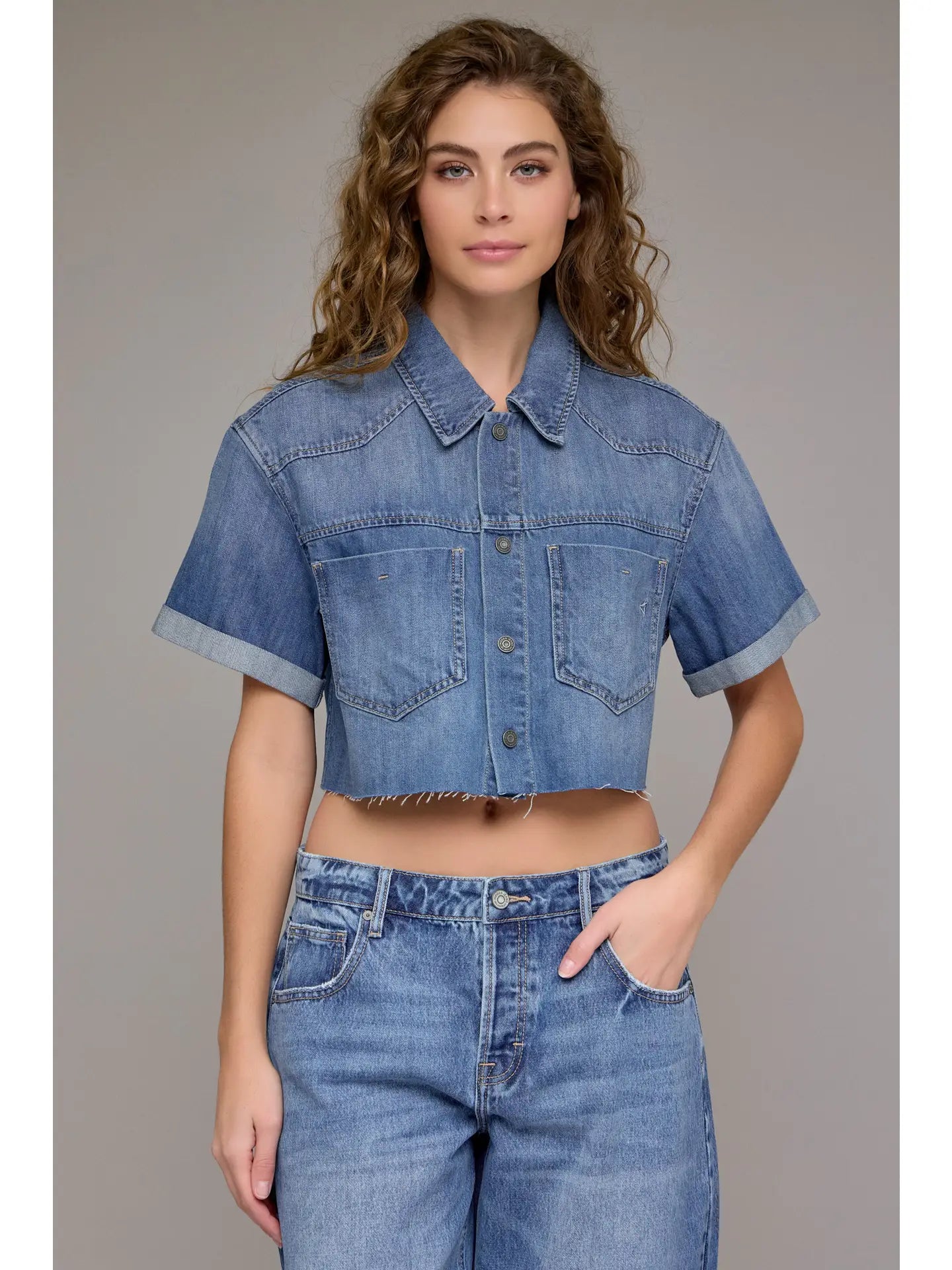 Hidden Jeans | Boxy Soft Cropped Shirt | Vagabond | Apparel | Boutique