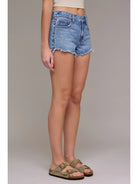 Hidden Jeans | Kayla Shorts | Chewed Hem | Medium | Side | Vagabond | Apparel | Boutique