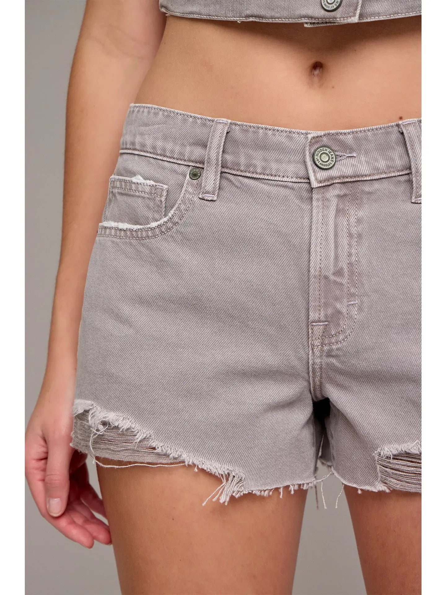 Hidden Jeans |  Kayla Relaxed Short | Gravel | Close | Vagabond | Apparel | Boutique