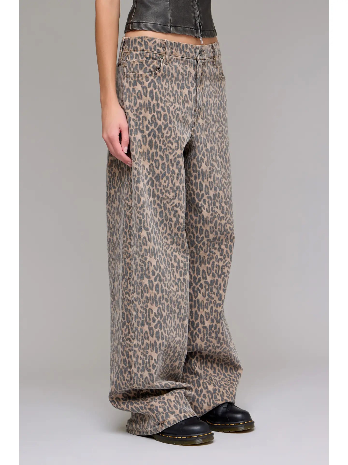 Hidden Jeans | Low Slung Baggy Jeans | Cheetah | Side | Vagabond | Apparel | Boutique