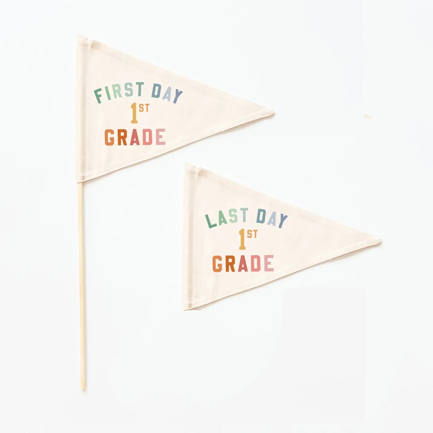 Hunny Print | First & Last Day School Flag Set | Rainbow |  First Grade | Vagabond | Apparel | Boutique
