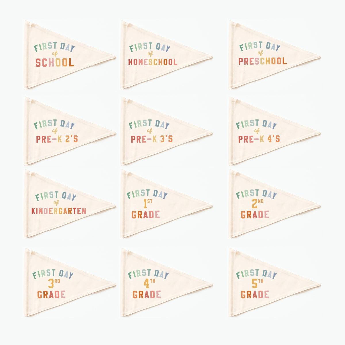Hunny Print | First & Last Day School Flag Set | Rainbow |  Misc | Vagabond | Apparel | Boutique